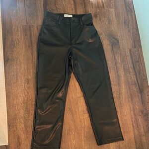Abercrombie & Fitch Black Faux Leather Pants